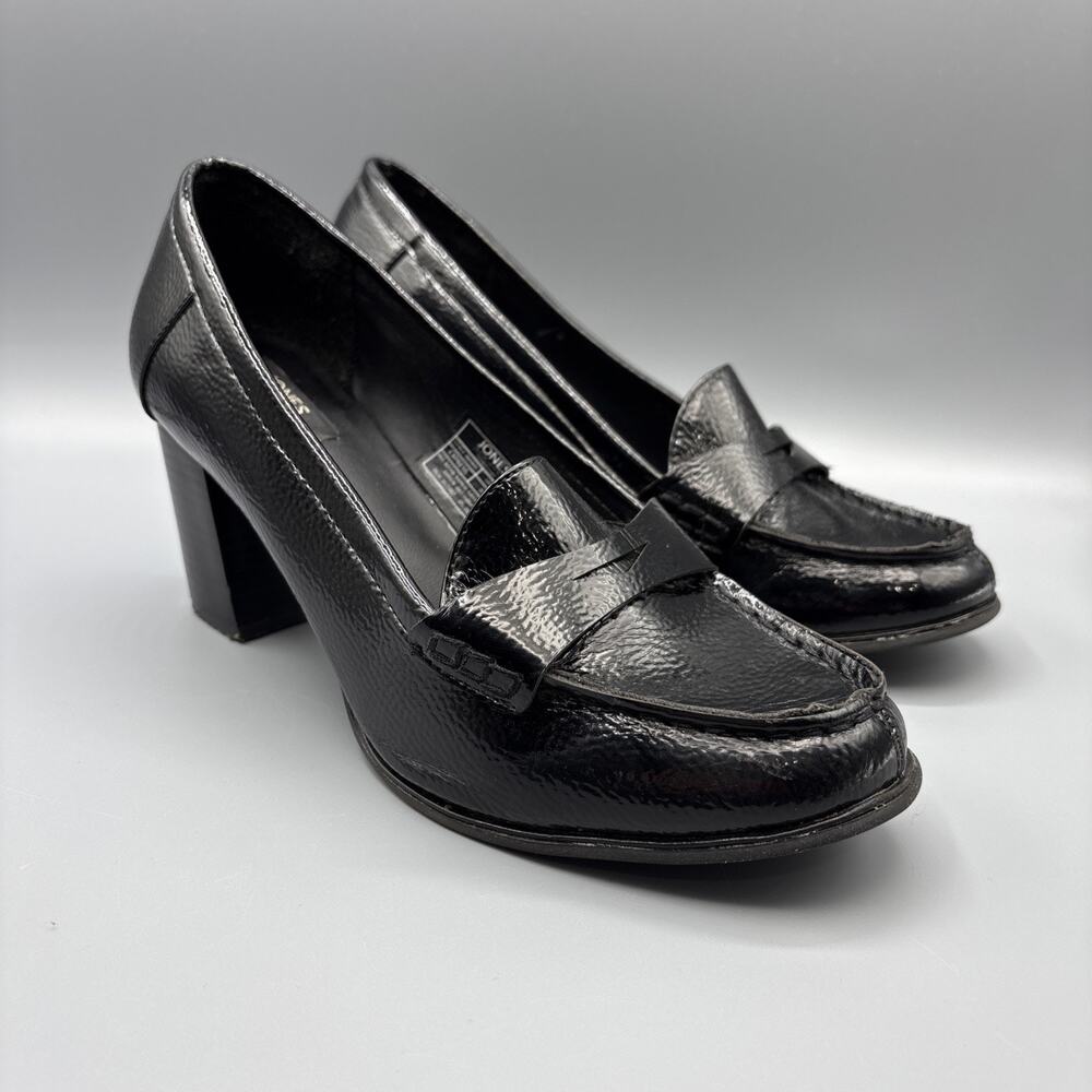 Jones New York Heels Size 8.5 Cypress Black Loafer Academia Goth Twee Preppy
